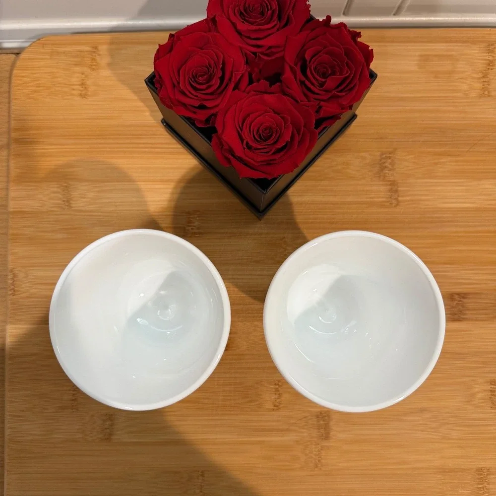 Pair Vintage Indiana Glass Milk Glass Harvest Grape Pedestal‎ Goblets White